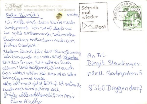 Spielzeug Plüschhasen Ostern Ostereier Steiff – Bild 2