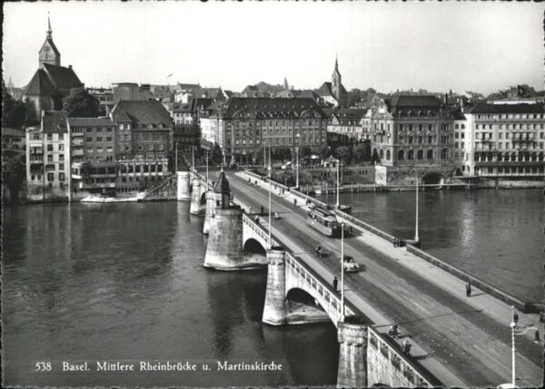 Strassenbahn Basel Mittlere Rheinbrücke Martinskirch