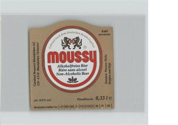 Bier Moussy Rheinfelden Schweiz