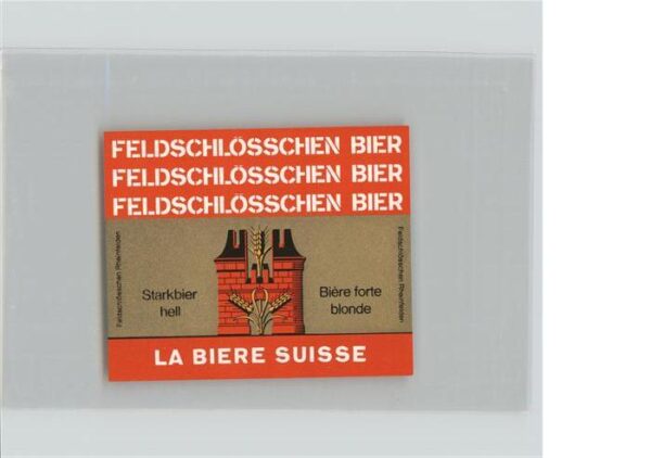 Bier Feldschlösschen Rheinfelden Schweiz