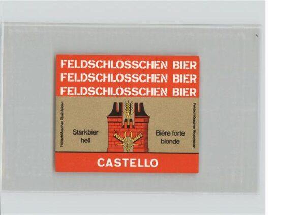 Bier Feldschlösschen Rheinfelden Castello Sc