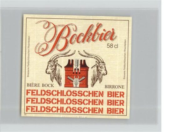 Bier Bockbier Feldschlösschen Rheinfelden Sc