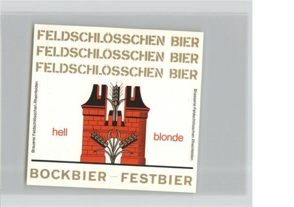 Bier Bockbier Feldschlösschen Rheinfelden Sc