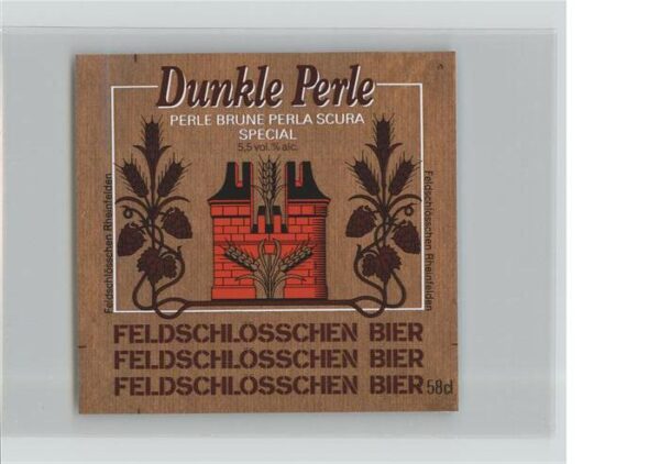 Bier Dunkle Perle Feldschlösschen Rheinfelde