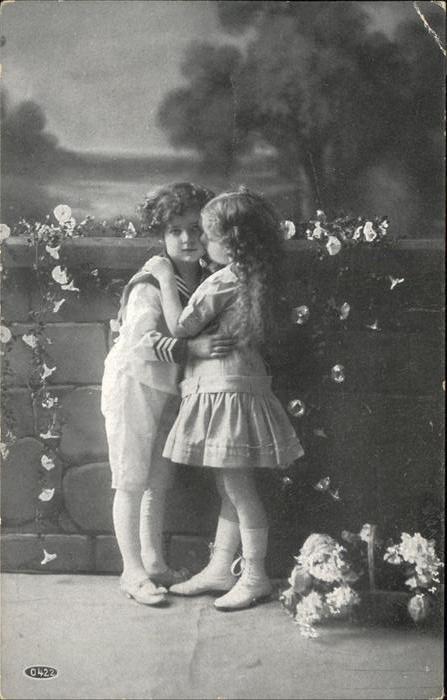 Poesie Kuss Kinder Blumen