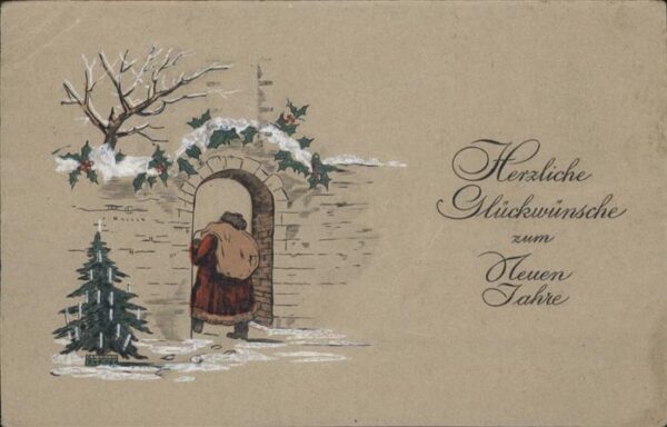 Neujahr Weihnachtsmann Grüsse