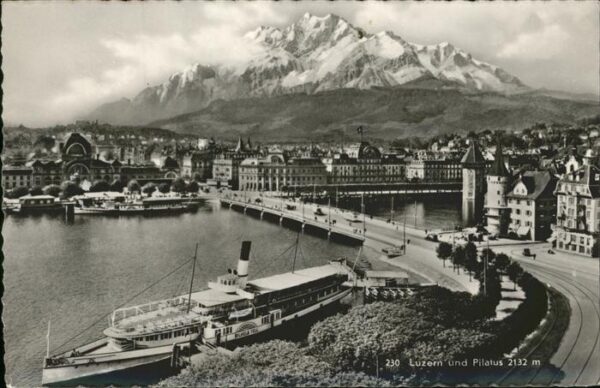 Dampfer Seitenrad Luzern Pilatus