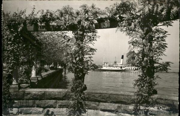Dampfer Seitenrad Rörschach Quai