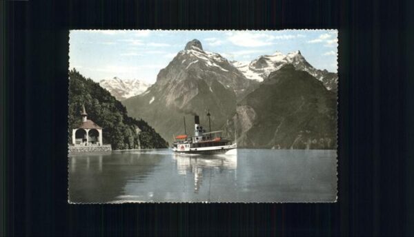 Dampfer Seitenrad Tellskapelle Vierwaldstättersee