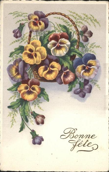 Blumen Korb Bonne Fete