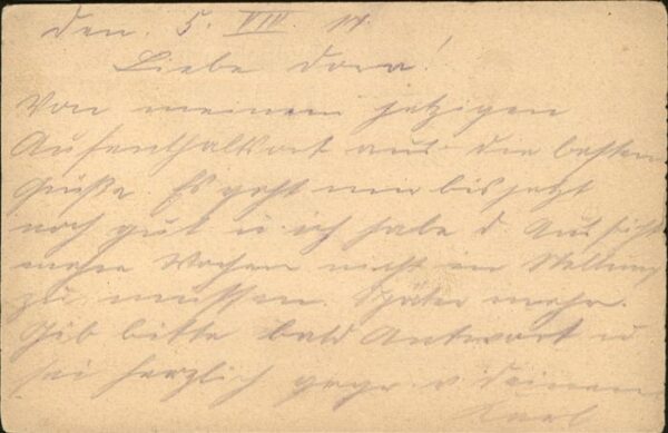 Feldpost-Motiv WK1 Infanterie – Bild 2
