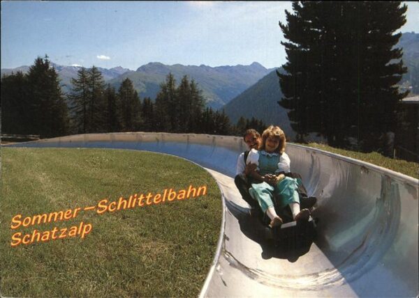 Schlitten Schnee Sommer Schlittelbahn Schatzalp