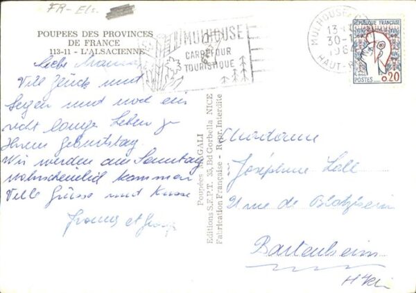 Trachten Alsacienne Puppe – Bild 2