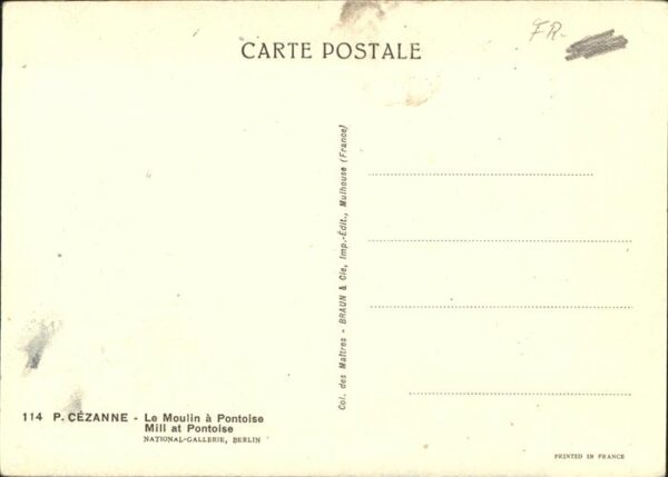 Kuenstlerkarte Nr. 114 P. Cezanne National-Gallerie Be – Bild 2