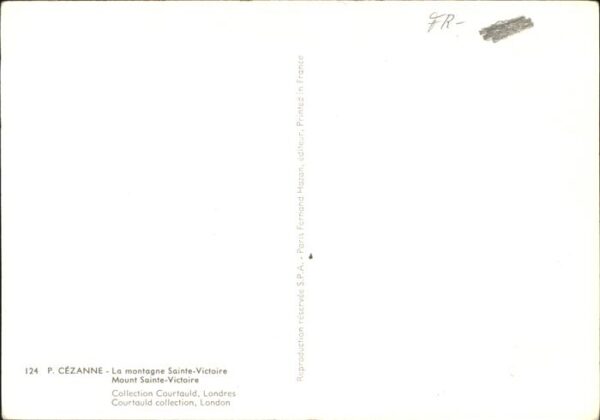 Kuenstlerkarte Nr. 124 P. Cezanne Sainte-Victoria Moun – Bild 2