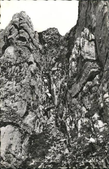 Bergsteigen Klettern Kamin Glarner-Frohnalpstock