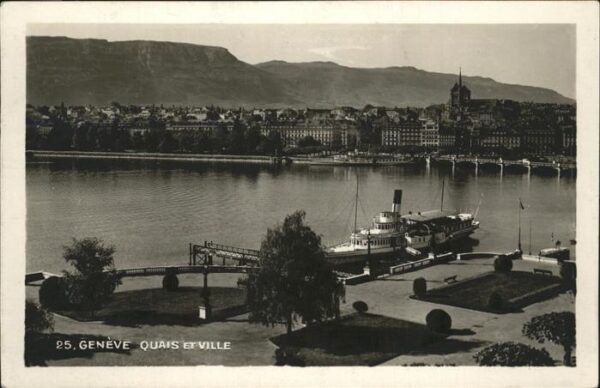 Dampfer Binnenschifffahrt Geneve Quais et Ville