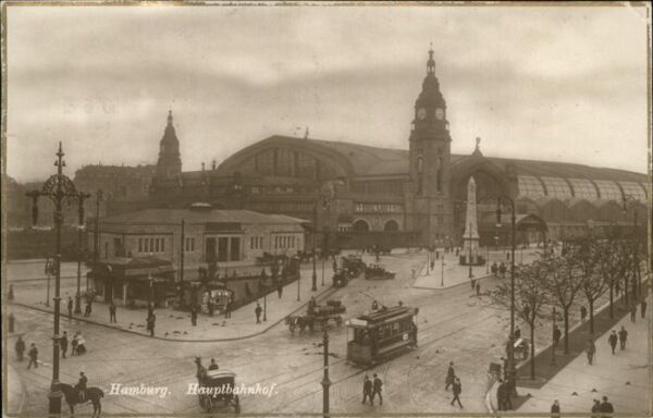 Strassenbahn Hamburg Hauptbahnhof Pferdkutsche