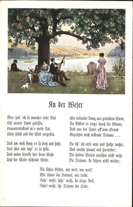 Liederkarte An der Weser Bunte Reihe Nr. 3
