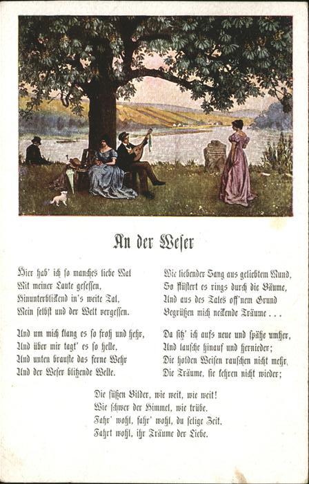 Liederkarte An der Weser Bunte Reihe Nr. 3