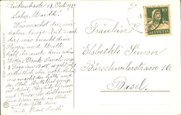 Kuehe Rickenbach Photoglob Nr. 2731 – Bild 2