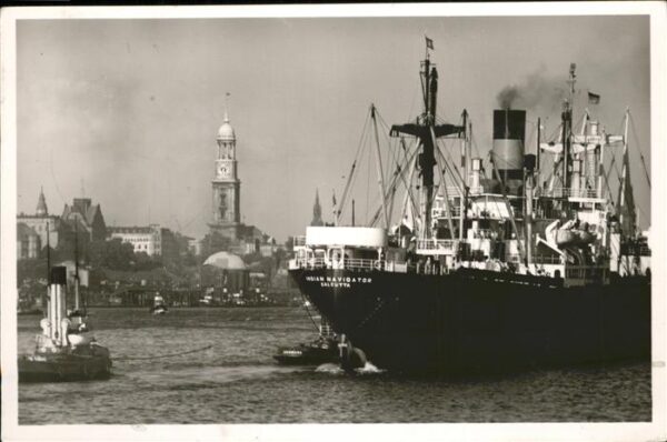 Dampfer Oceanliner Indian Navigator Calcutta Hamburg Hafen