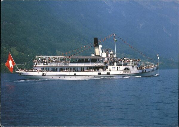Dampfer Seitenrad DS Lötschberg Brienzersee Berner Oberla