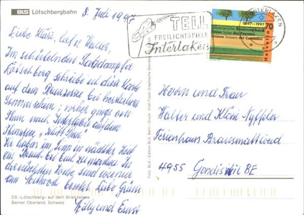 Dampfer Seitenrad DS Lötschberg Brienzersee Berner Oberla – Bild 2