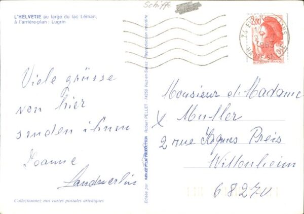 Dampfer Seitenrad Helvetie Lac Leman Lugrin – Bild 2