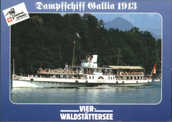 Dampfer Seitenrad Gallia Vierwaldstättersee