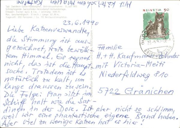 Dampfer Seitenrad Gallia Vierwaldstättersee – Bild 2