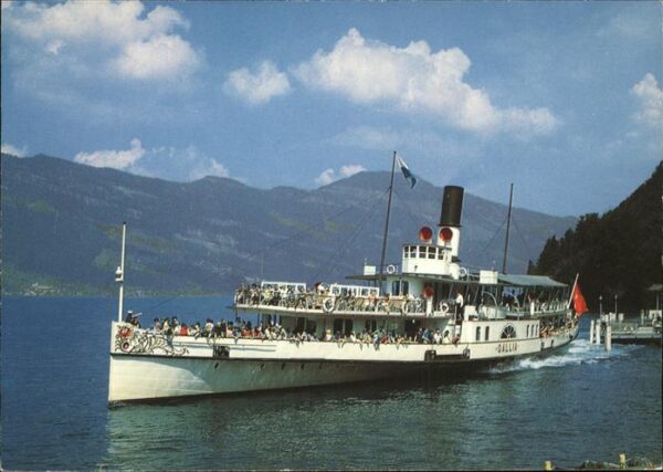 Dampfer Seitenrad Gallia Vierwaldstättersee