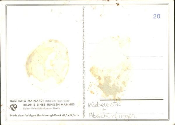 Kuenstlerkarte Bastiano Mainardi Bildnis eines jungen – Bild 2