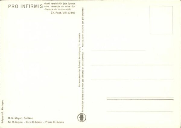 Kuenstlerkarte H.R. Meyer Zollikon St. Sulpice – Bild 2