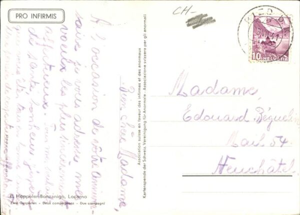 Kuenstlerkarte B. Hoppeler-Bonzanigo Zwei Gespielen – Bild 2