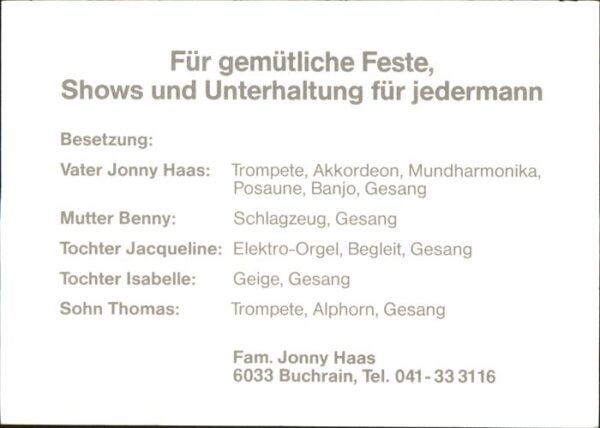 Musikanten The Jonnys Alphorn Akkordeon Trompete G – Bild 2