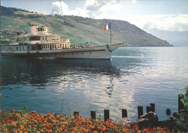 Dampfer Seitenrad Italie Lac Leman Genfersee