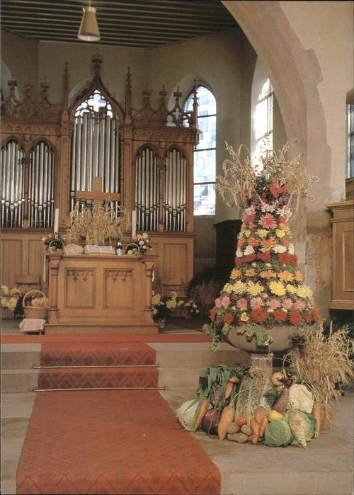 Kirchenorgel St.Galluskirche Ötlingen Erntedank-Pyra