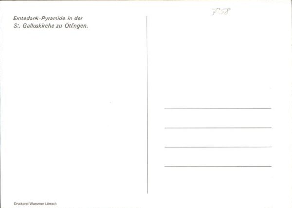 Kirchenorgel St.Galluskirche Ötlingen Erntedank-Pyra – Bild 2