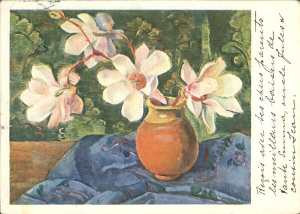 Kuenstlerkarte Selma Siebenmann Magnolien