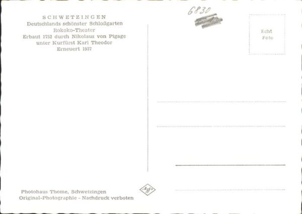 Theater Schwetzingen Schlossgarten Rokoko-Theat – Bild 2