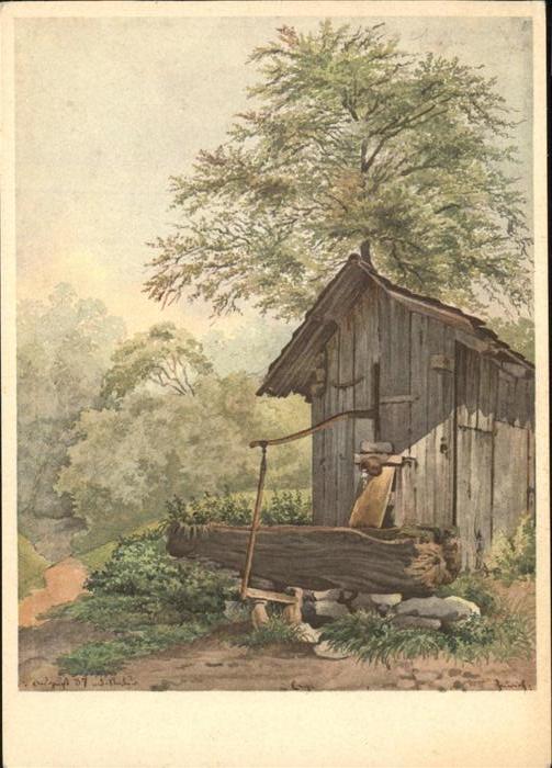 Keller Gottfried Bretterhütte mit Ziehbrunnen