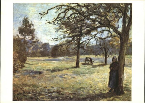 Kuenstlerkarte Camille Pissarro Landschaft Montfoucaul