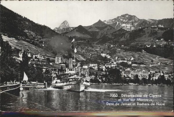 Dampfer Binnenschifffahrt Montreux Dent de Jaman Rochers de Naye