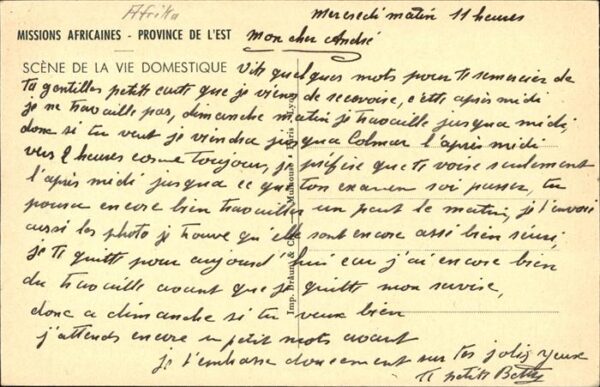 Afrika Africa Afrique Volksleben Typen Scene de la vie domestique missions afr – Bild 2