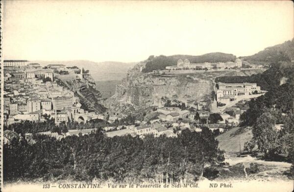 Constantine Algerien Vue sur la Passerelle de Sidi M'Cid