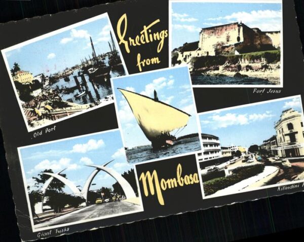 Mombasa Old Port Fort Jesus Giant Tusks Boat