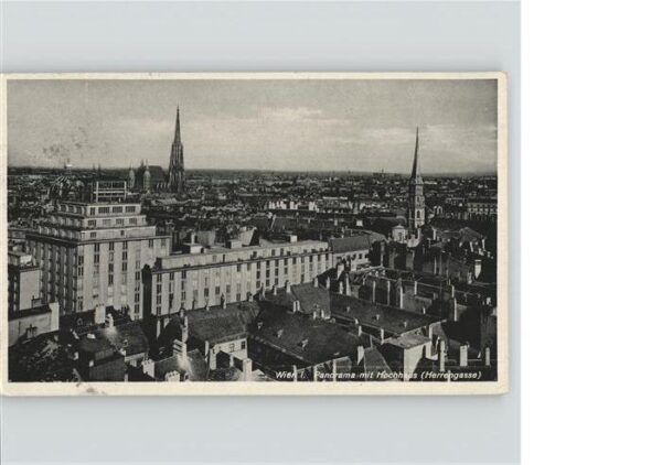 Wien Panorama mit Hochhaus Herrengasse