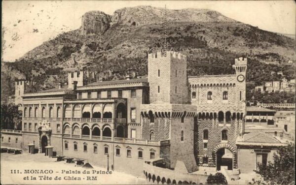 Monaco Palais du Prince et la Tete de Chien