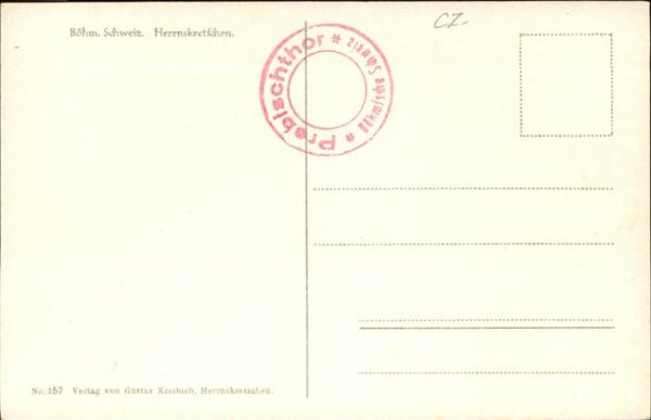 Herrnskretschen Boehmen Flusspartie Dampfschiff – Bild 2